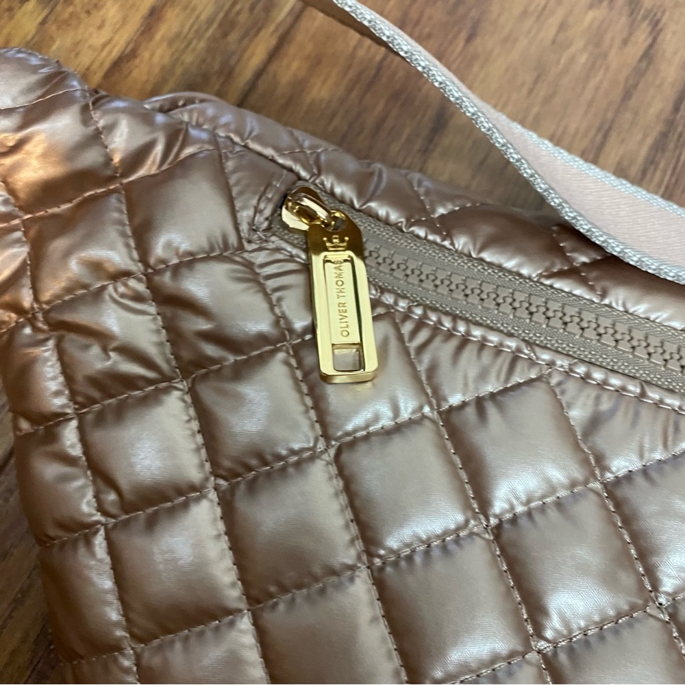 Quilted Tan Crossbody Bag - Picture 3 of 6